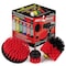 Drill Brush Power Scrubber By Useful Products 5 in W 5 in L Brush, Red R-S-52O-QC-DB - alternate 1